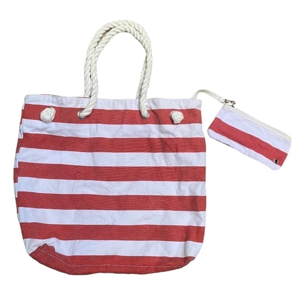 Old Navy I Beach I Tote I Bag w/ traveling coin purse - Picture 1 of 16